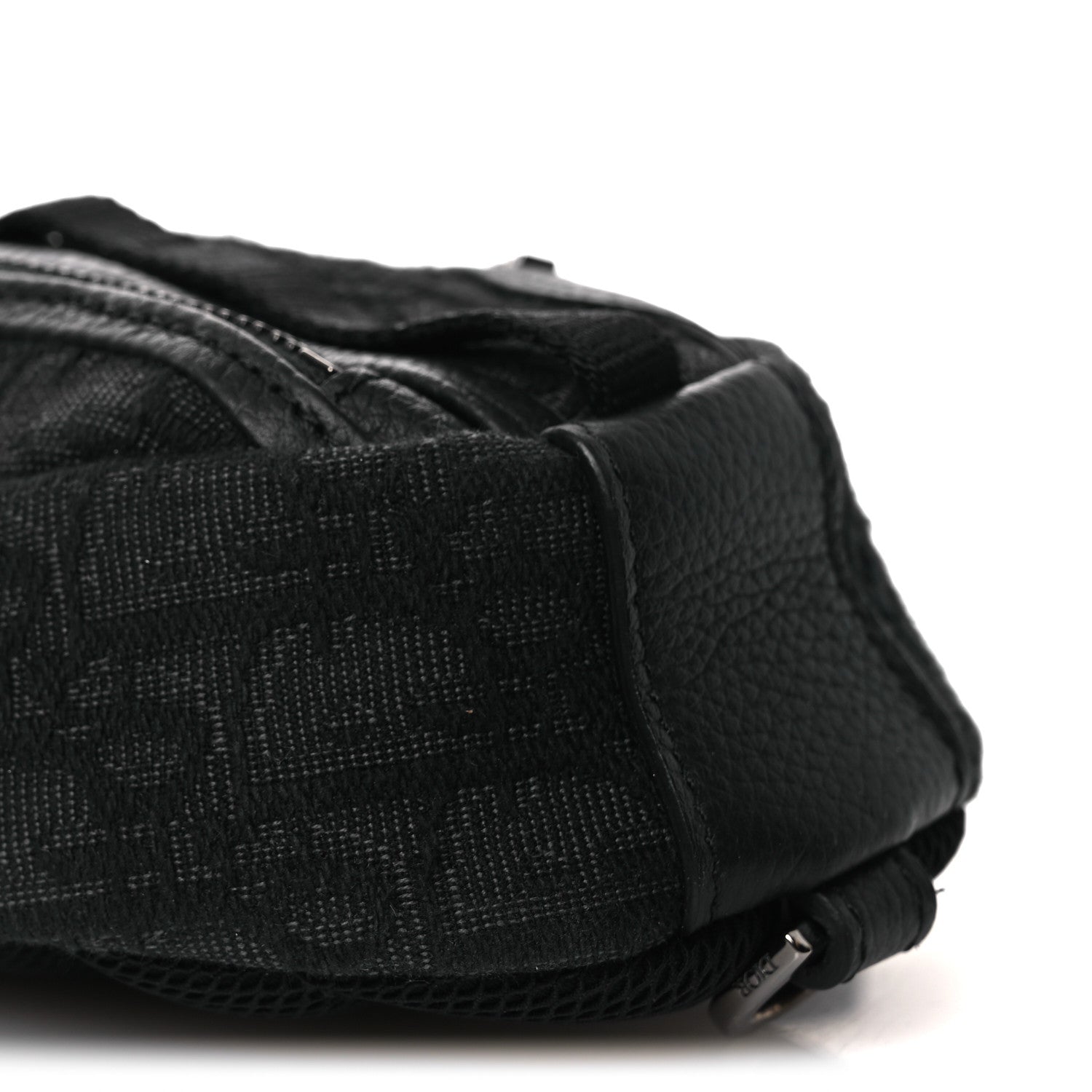 Christian Dior Grained Calfskin Oblique Scarab Sling Bag Black 9 of 12
