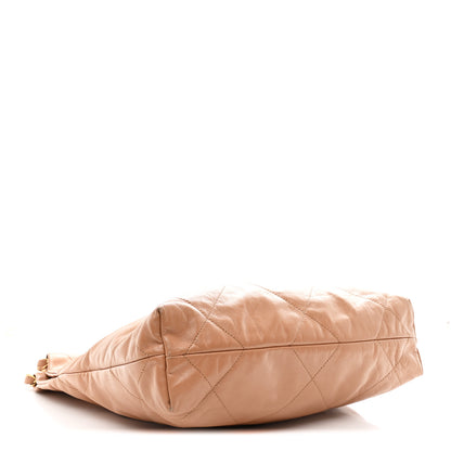 Chanel Shiny Calfskin Quilted Small Chanel 22 Beige 5 of 13