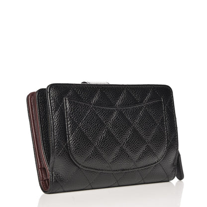Chanel Caviar Quilted Zipped Pocket Wallet Black 3 of 9