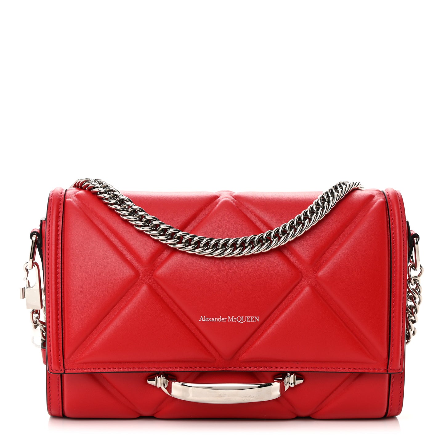 Calfskin The Story Quilted Shoulder Bag Red