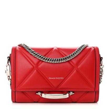 Alexander McQueen Calfskin The Story Quilted Shoulder Bag Red 1 of 15