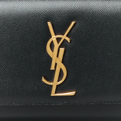 Saint Laurent Grain De Poudre Monogram Cassandre Clutch Black 8 of 12