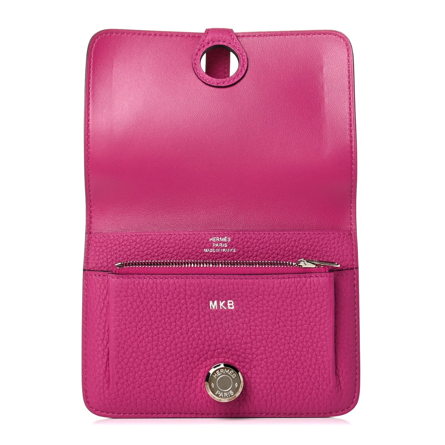 Togo Dogon Compact Wallet Rose Pourpre