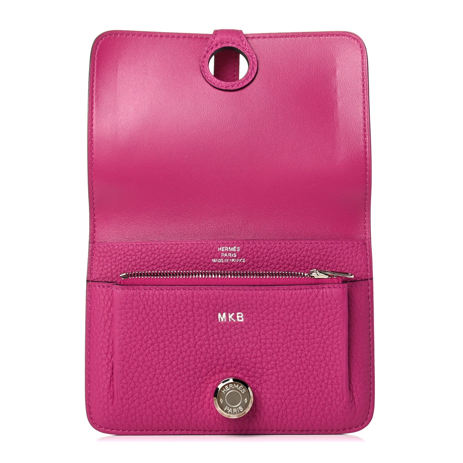 Hermes Togo Dogon Compact Wallet Rose Pourpre 4 of 5