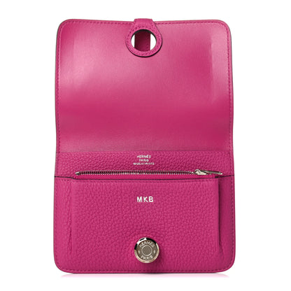 Hermes Togo Dogon Compact Wallet Rose Pourpre 4 of 5