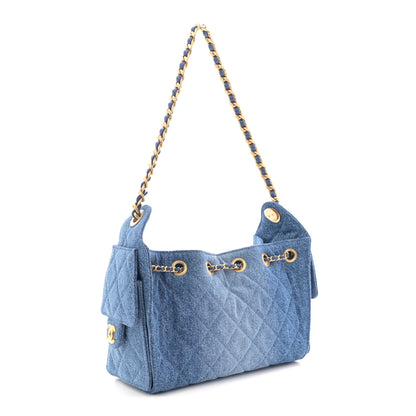 Chanel Washed Denim Quilted Mini Chanel 25 Handbag Blue 4 of 12