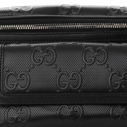 Gucci Calfskin GG Tennis Embossed Pocket Belt Bag Black 9 of 11