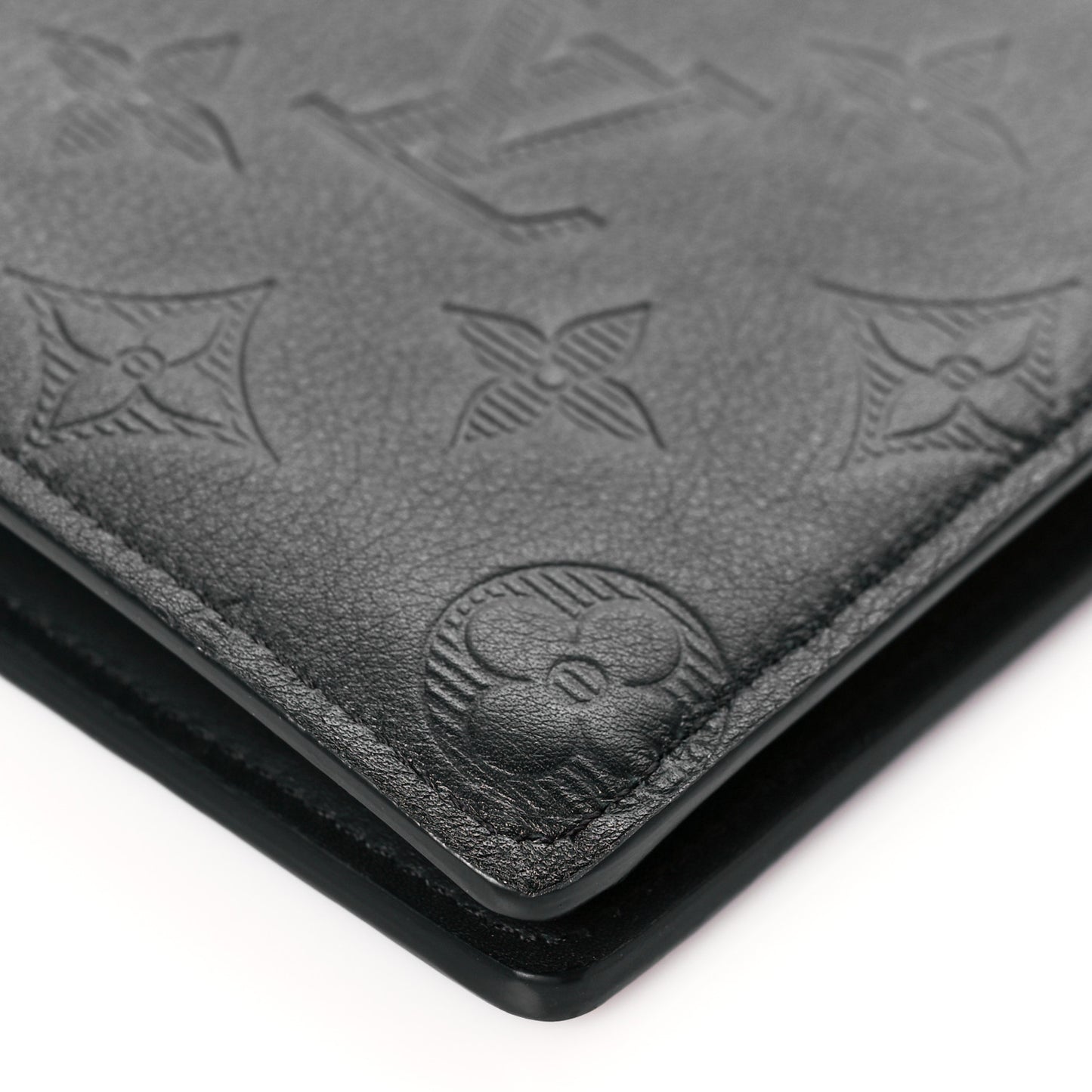 Calfskin Monogram Shadow Brazza Wallet Black