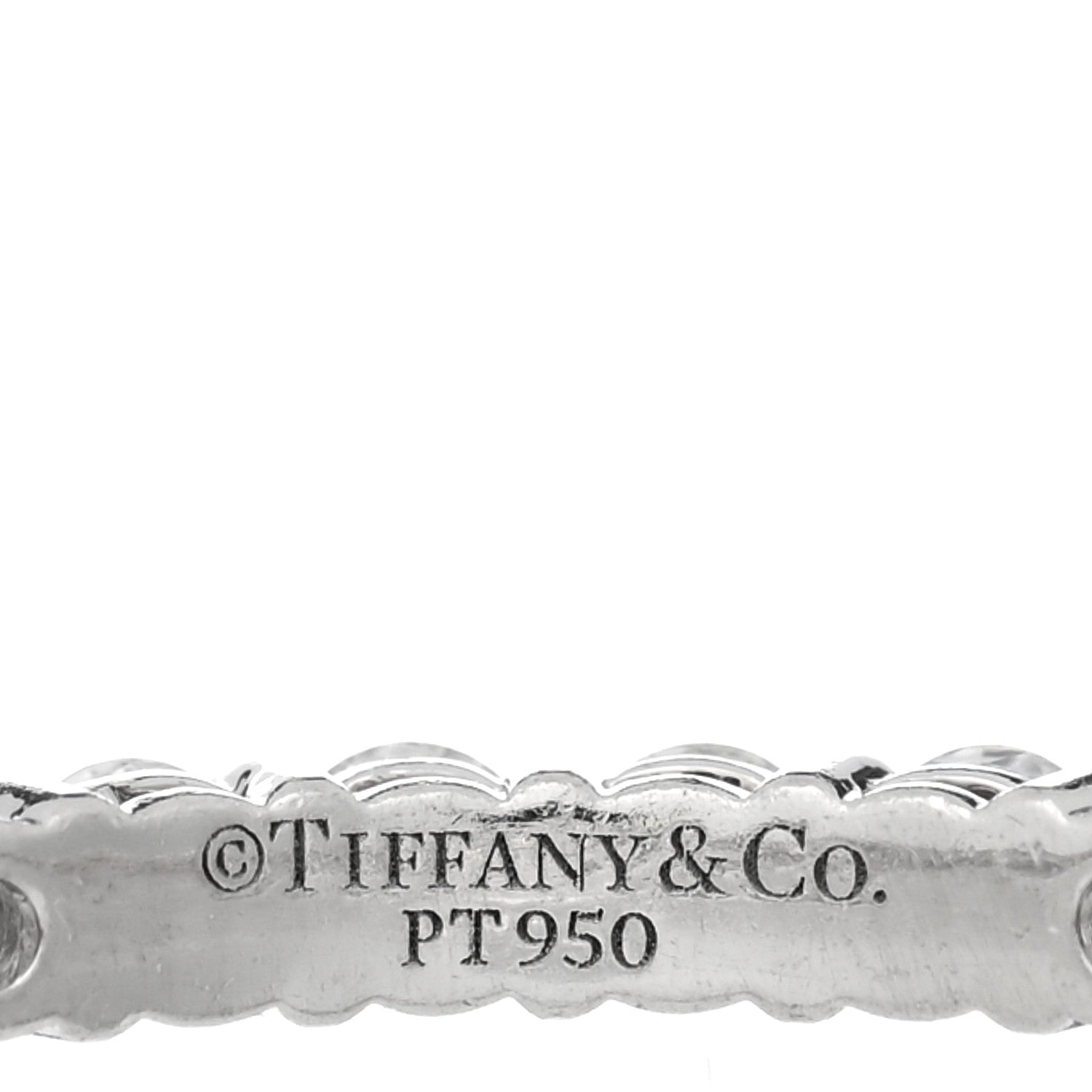 Tiffany Platinum Diamond 2.2mm Full Circle Forever Band Ring 52 6 4 of 4