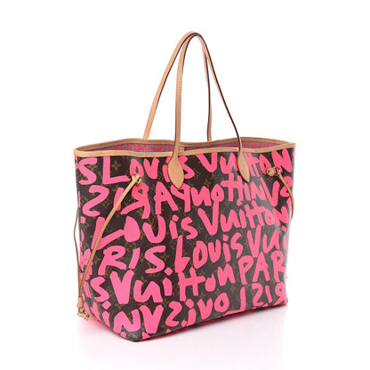 Louis Vuitton Monogram Graffiti Neverfull GM Fuchsia 3 of 10
