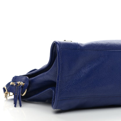 Balenciaga Agneau Gold Hardware Metallic Edge City Bleu Roi 9 of 16