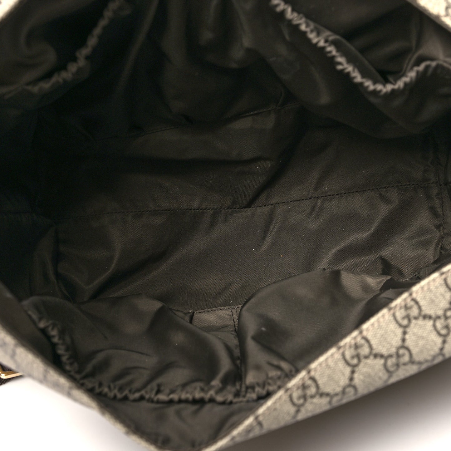 GG Plus Monogram Messenger Diaper Bag Dark Brown