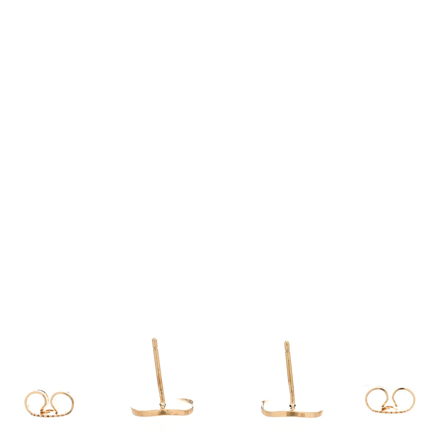 Tiffany 18K Yellow Gold Notes Round Stud Earrings 3 of 4