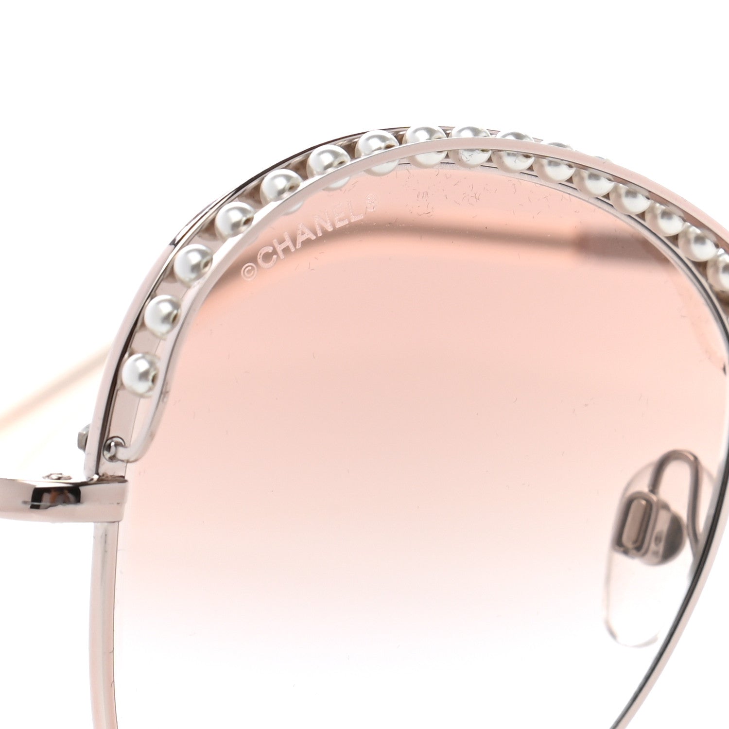 Chanel Pearl Sunglasses 4246-H Pink Gold 9 of 10