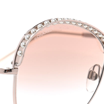 Chanel Pearl Sunglasses 4246-H Pink Gold 9 of 10