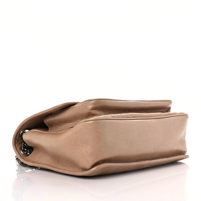 Saint Laurent Crinkled Calfskin Matelasse Monogram Medium Niki Chain Satchel Dark Toffee 4 of 14