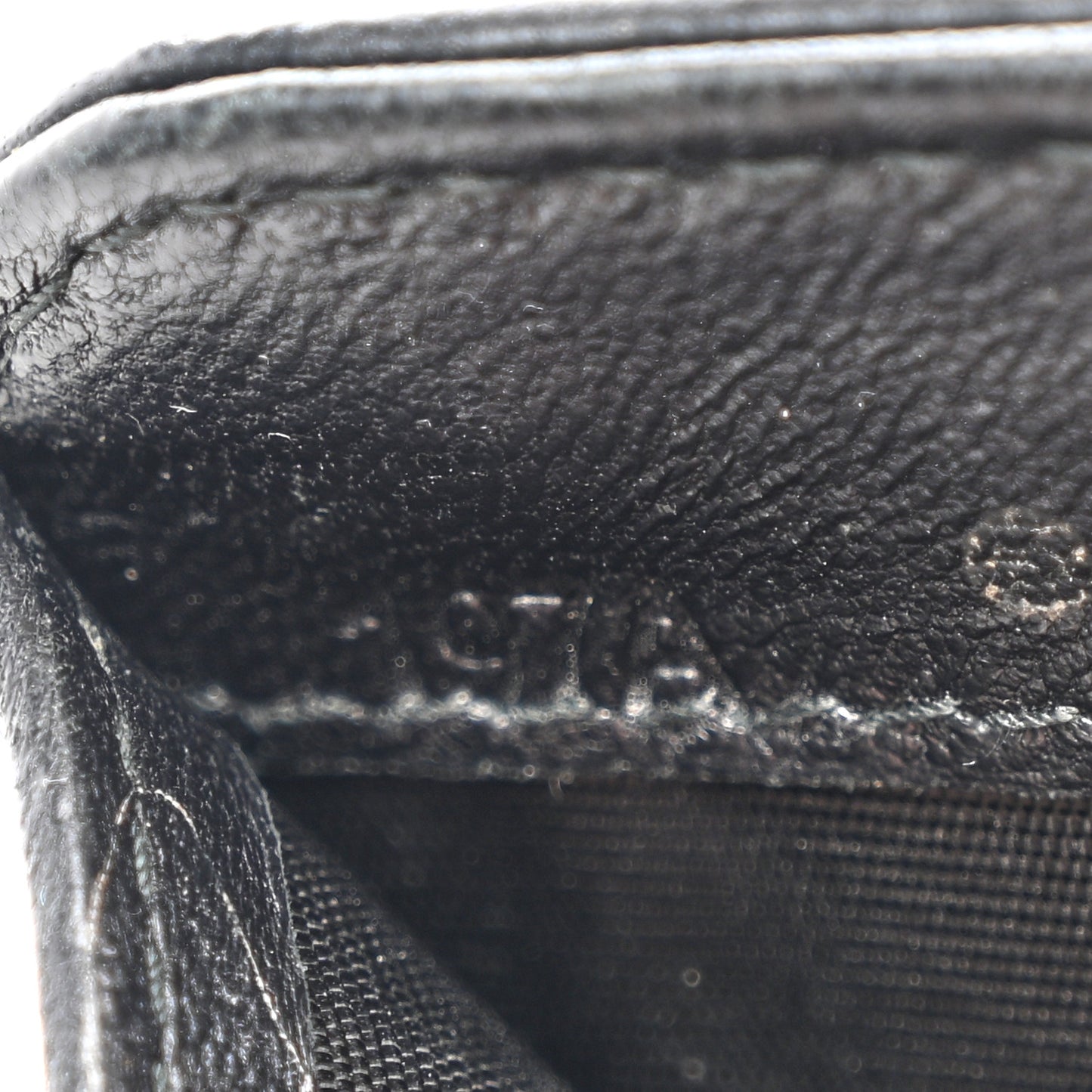 Nappa Matelasse Zip Around Compact Wallet Black