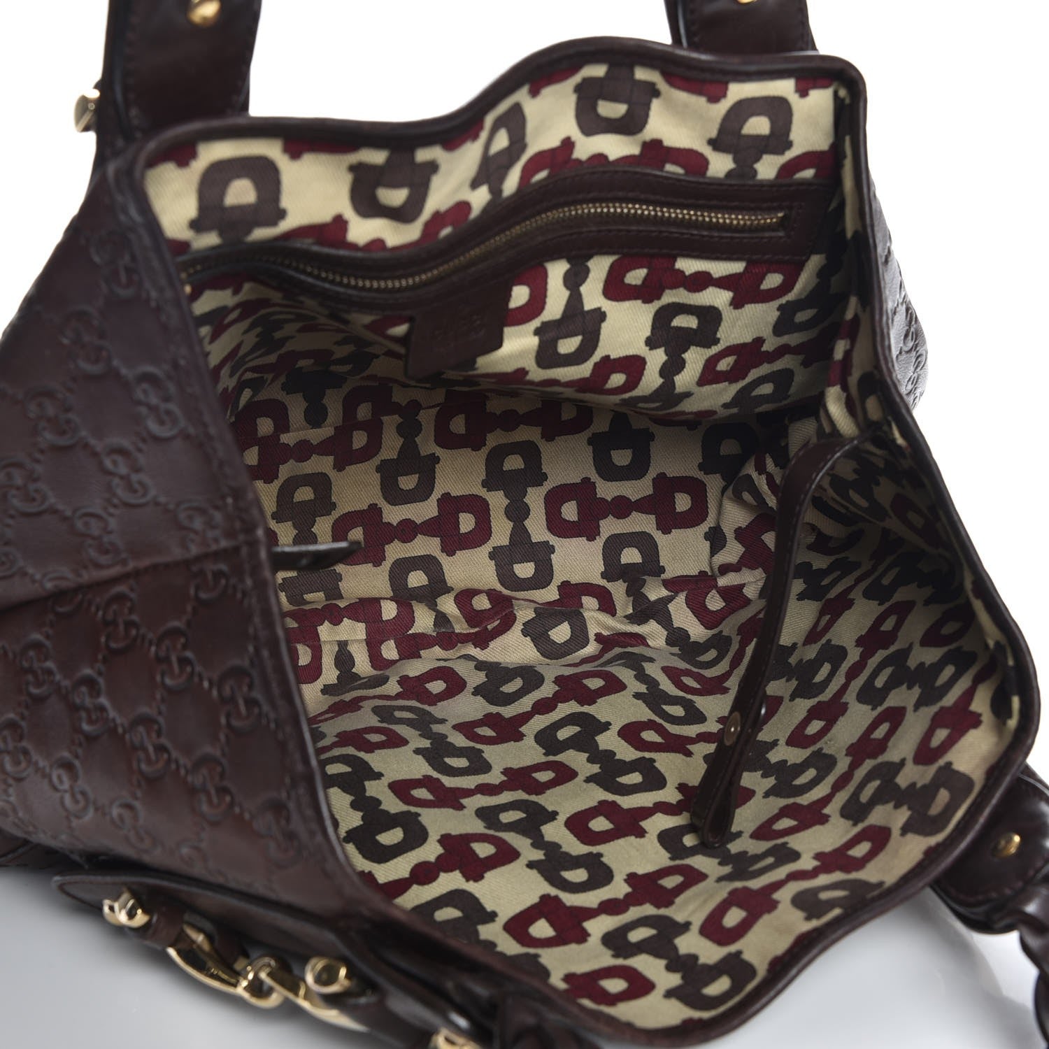 Gucci Guccissima Small Pelham Shoulder Bag Chocolate 5 of 9