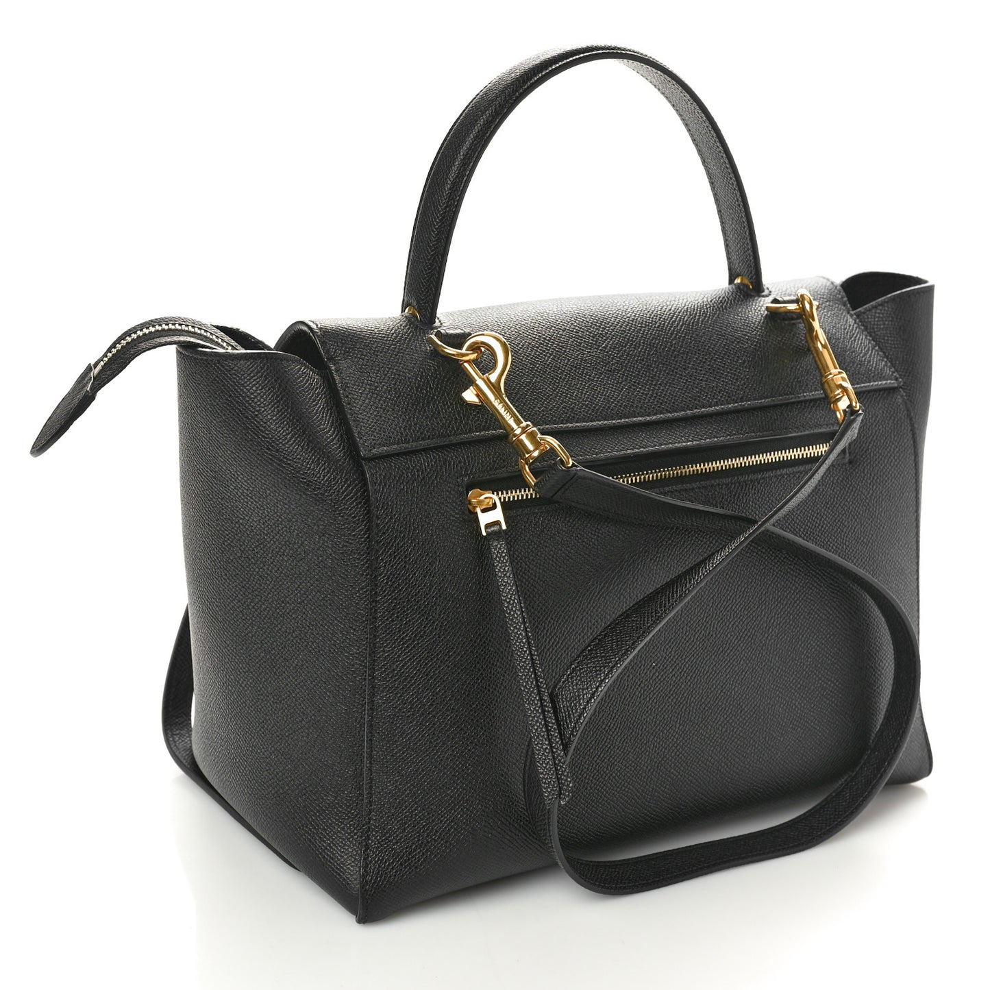 Grained Calfskin Mini Belt Bag Black