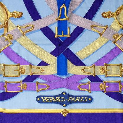 Hermes Cashmere Silk Cavalcadour Scarf 140 3 of 7