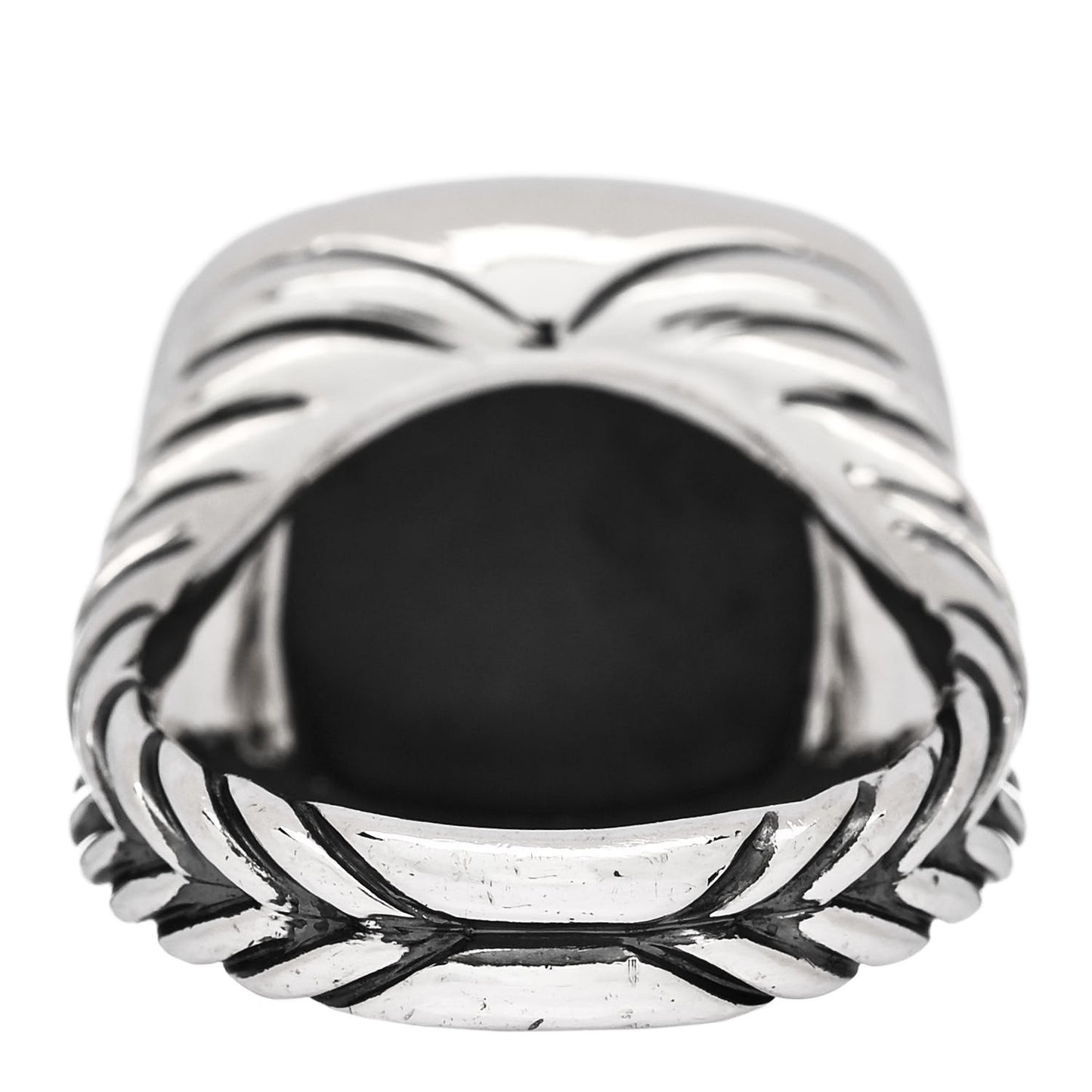 Sterling Silver Diamond Black Orchid 14mm Albion Ring 52 6