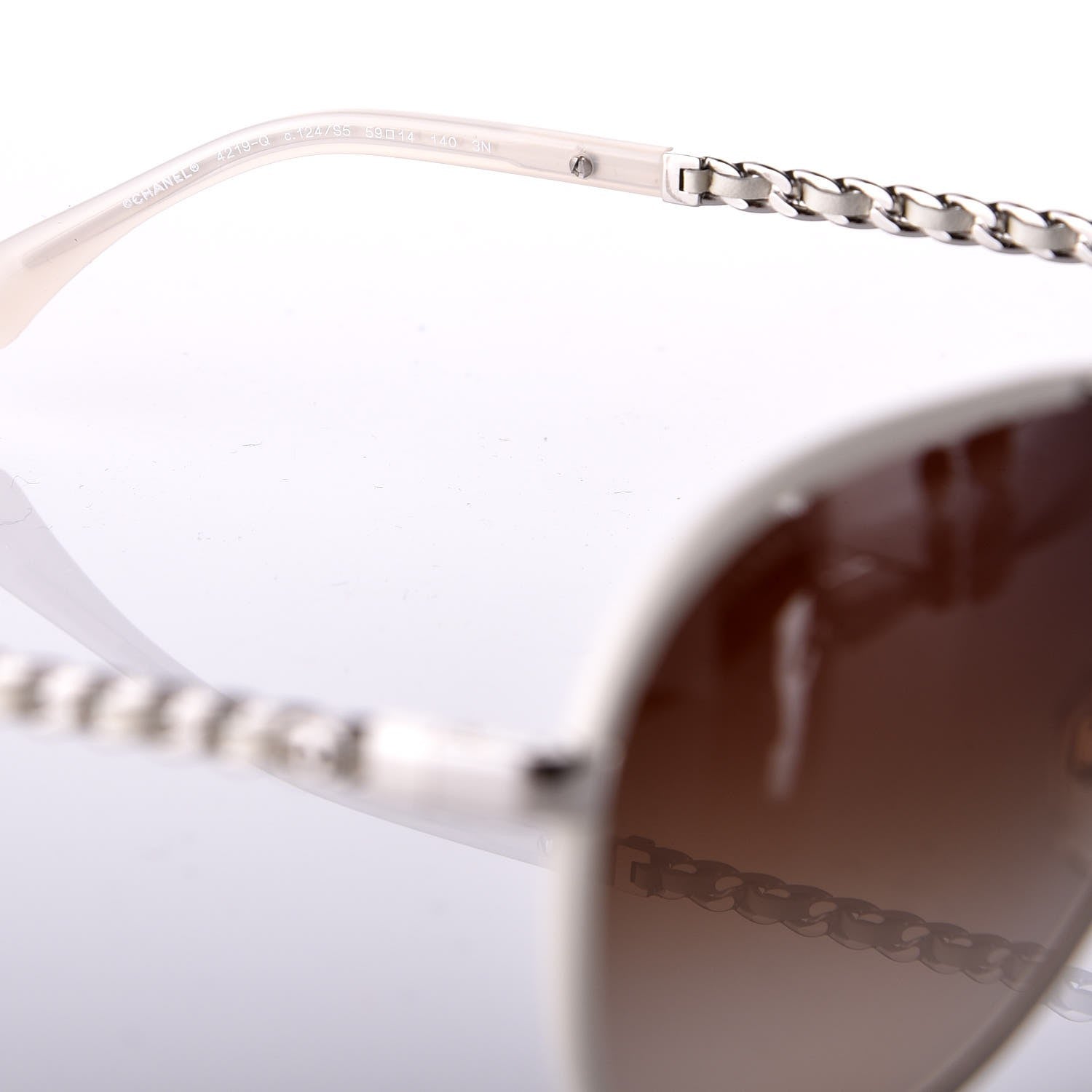 Chanel Pilot Winter Sunglasses 4219-Q White 5 of 9