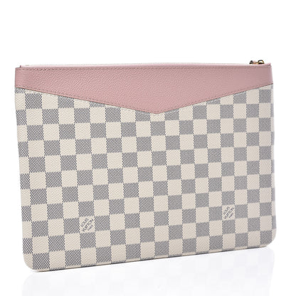 Louis Vuitton Damier Azur Daily Pouch Rose Poudre 2 of 9