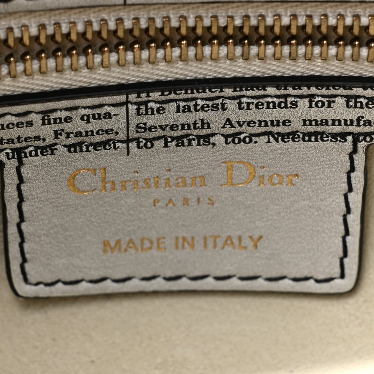 Calfskin Newspaper Printed Saddle Bag With Strap Black White