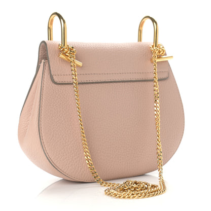 Chloe Grained Lambskin Mini Drew Shoulder Bag Cement Pink 3 of 9