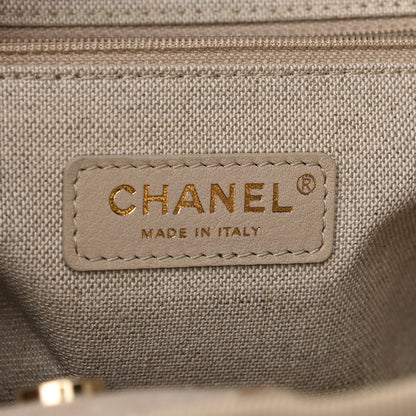 Chanel Mixed Fibers Small Deauville Tote Beige Black 7 of 11