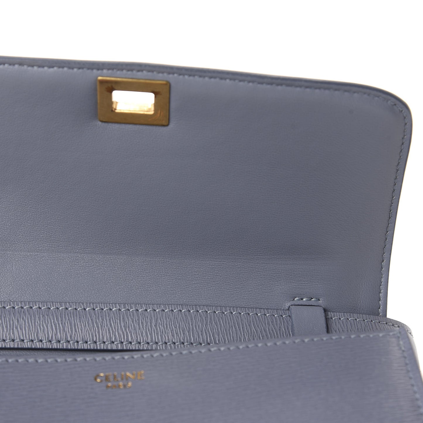 Liege Calfskin Teen Classic Box Flap Bag Arctic Blue