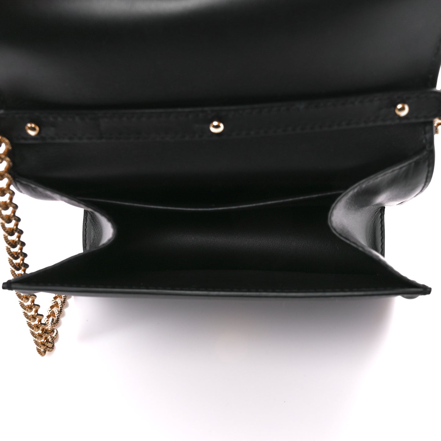 Smooth Calfskin Small Devotion Envelope Top Handle Bag Black