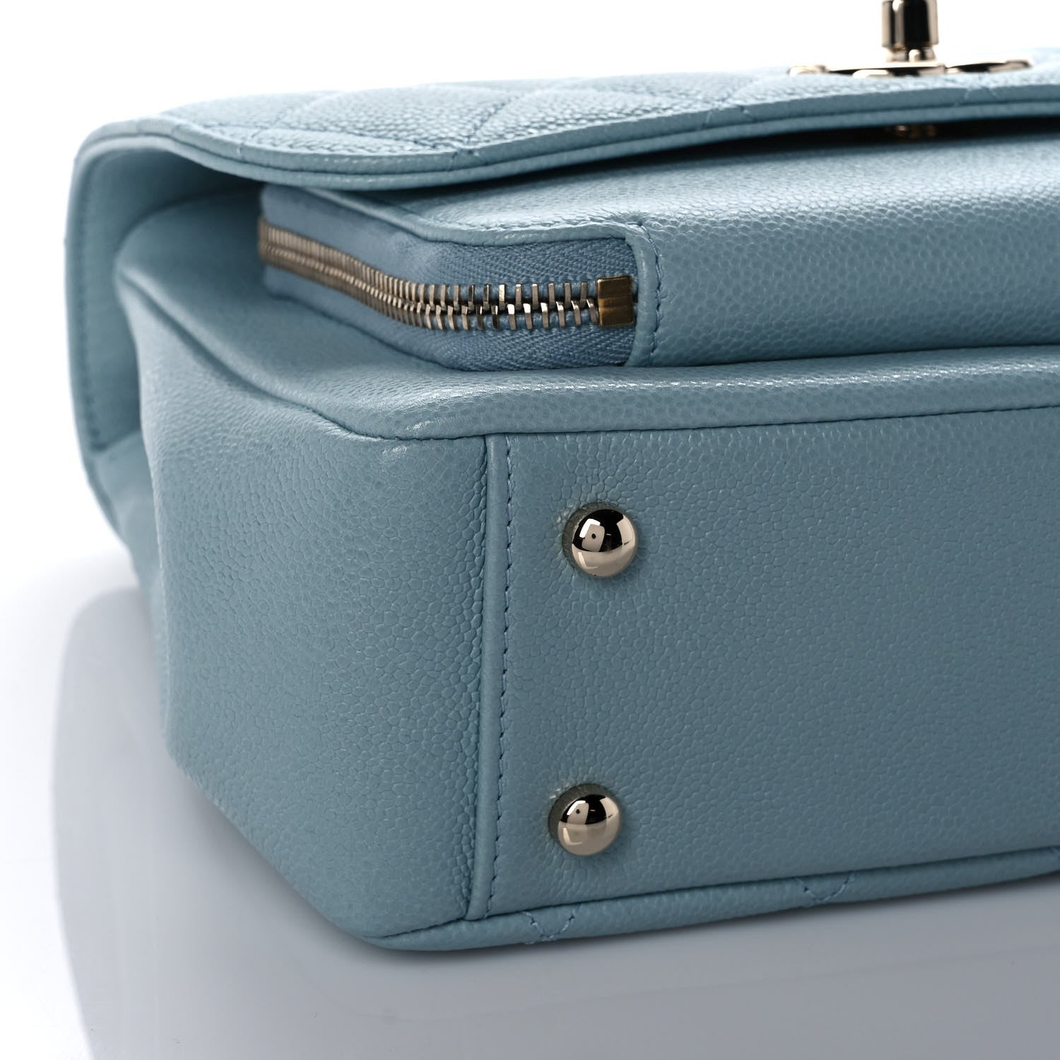 Chanel Caviar Quilted Small Business Affinity Flap Light Blue 8 of 11