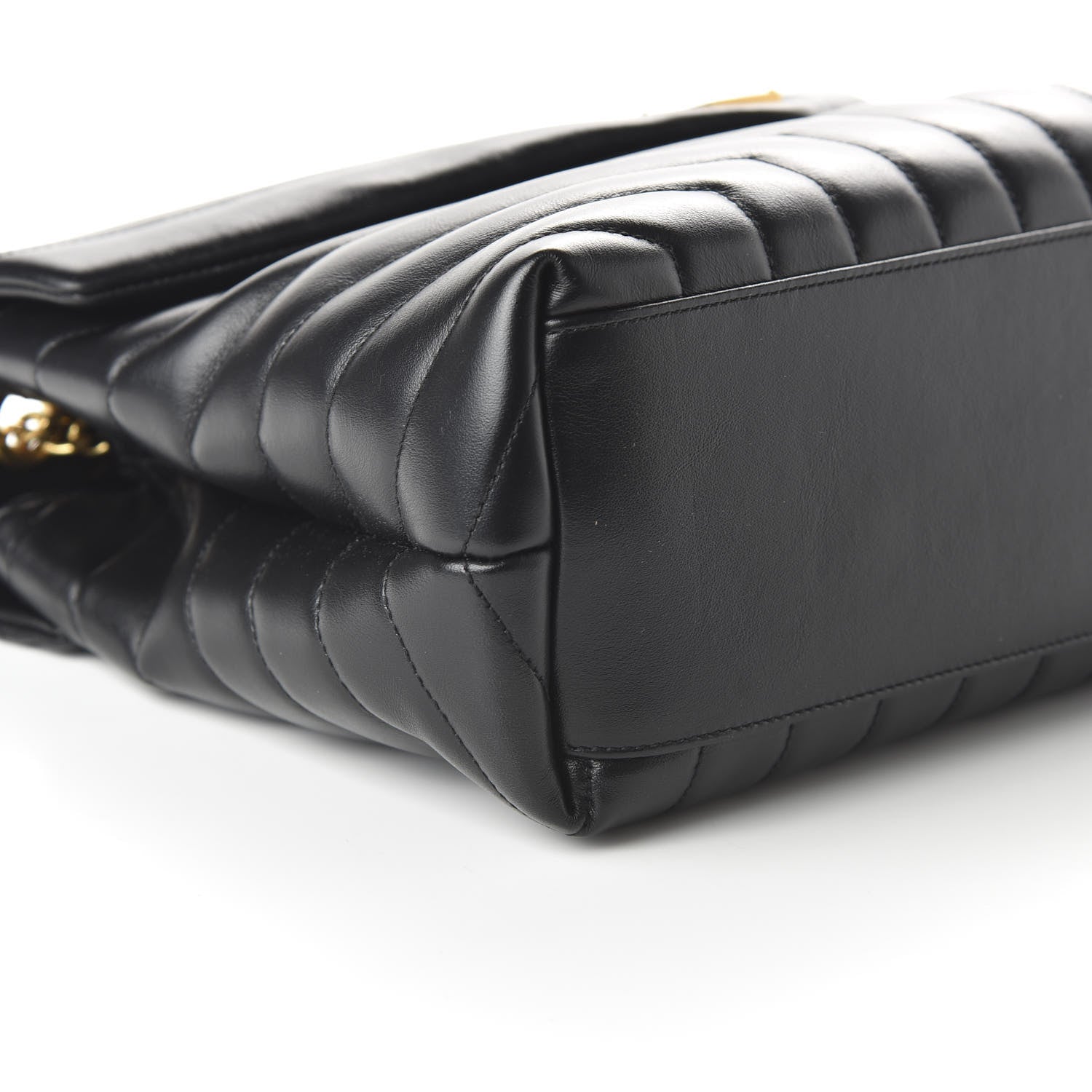 Saint Laurent Calfskin Y Quilted Monogram Medium Loulou Chain Satchel Black 6 of 9