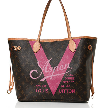 Louis Vuitton Monogram Aspen V Neverfull MM Hot Pink 9 of 13