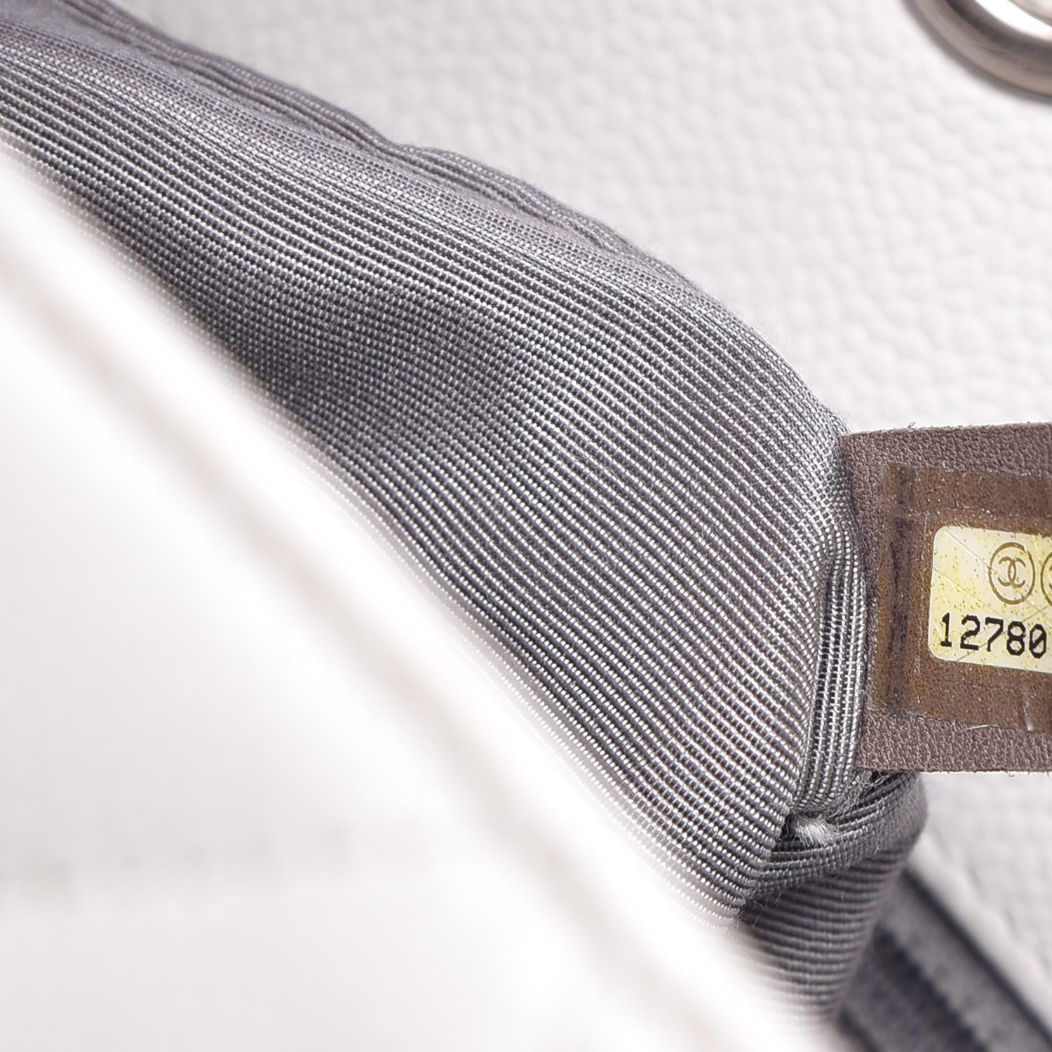 Chanel Soft Caviar Quilted CC Timeless Tote White 7 of 19