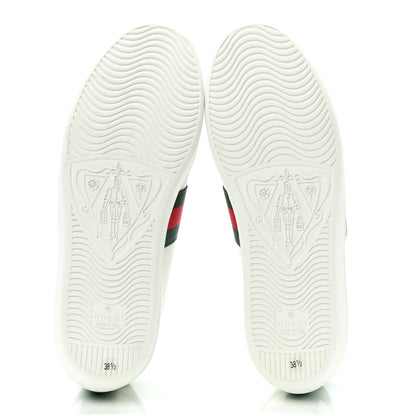 Gucci X DISNEY Calfskin Miro Soft Web Donald Duck Womens Ace Sneakers 38.5 White New Shamarock 5 of 9