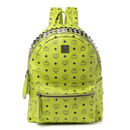 MCM Visetos Side Stud Medium Stark Backpack Green 1 of 9