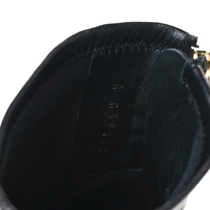Chanel Lambskin Logo Ankle Boots 38.5 Black 7 of 9
