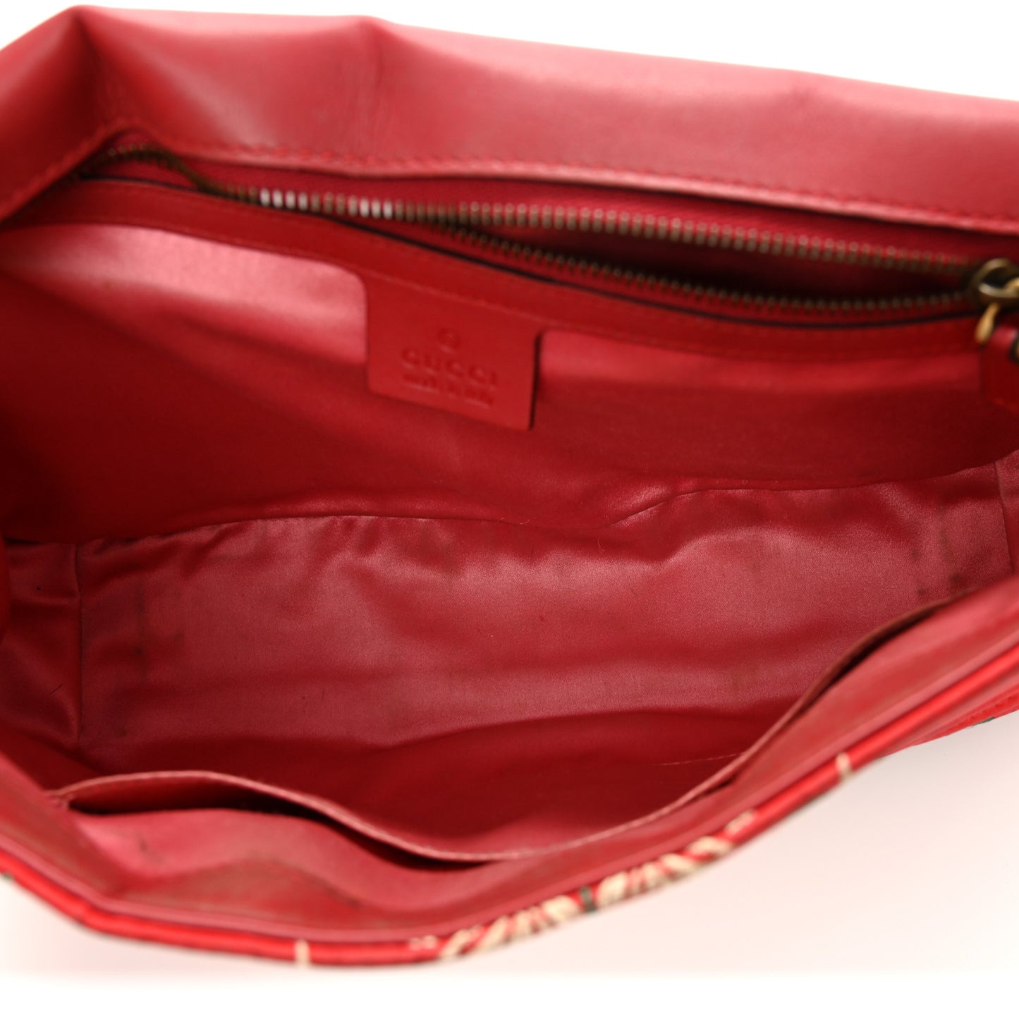 Jacquard Matelasse Floral Medium GG Marmont Shoulder Bag Red