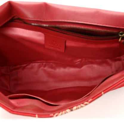 Gucci Jacquard Matelasse Floral Medium GG Marmont Shoulder Bag Red 5 of 11