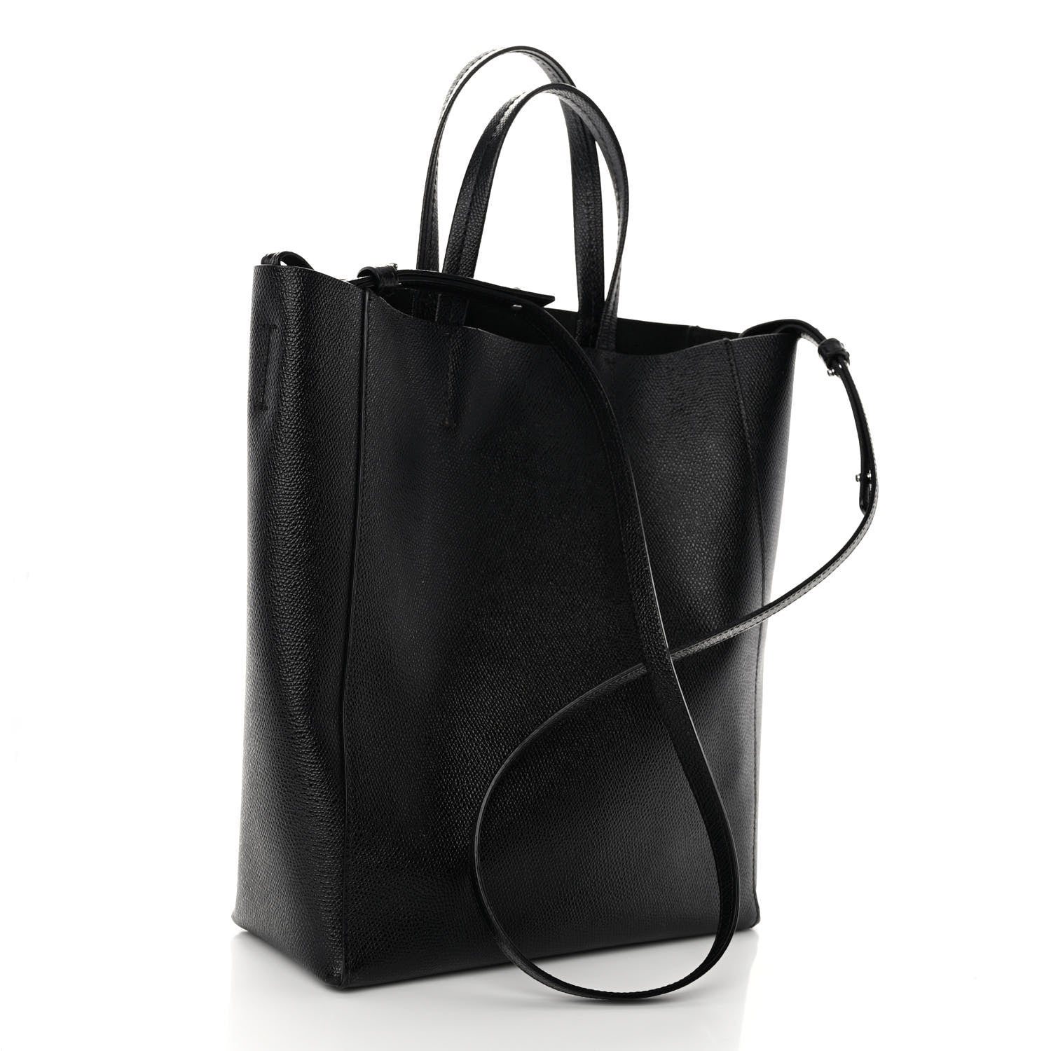 Celine Grained Calfskin Small Vertical Cabas Black 3 of 9