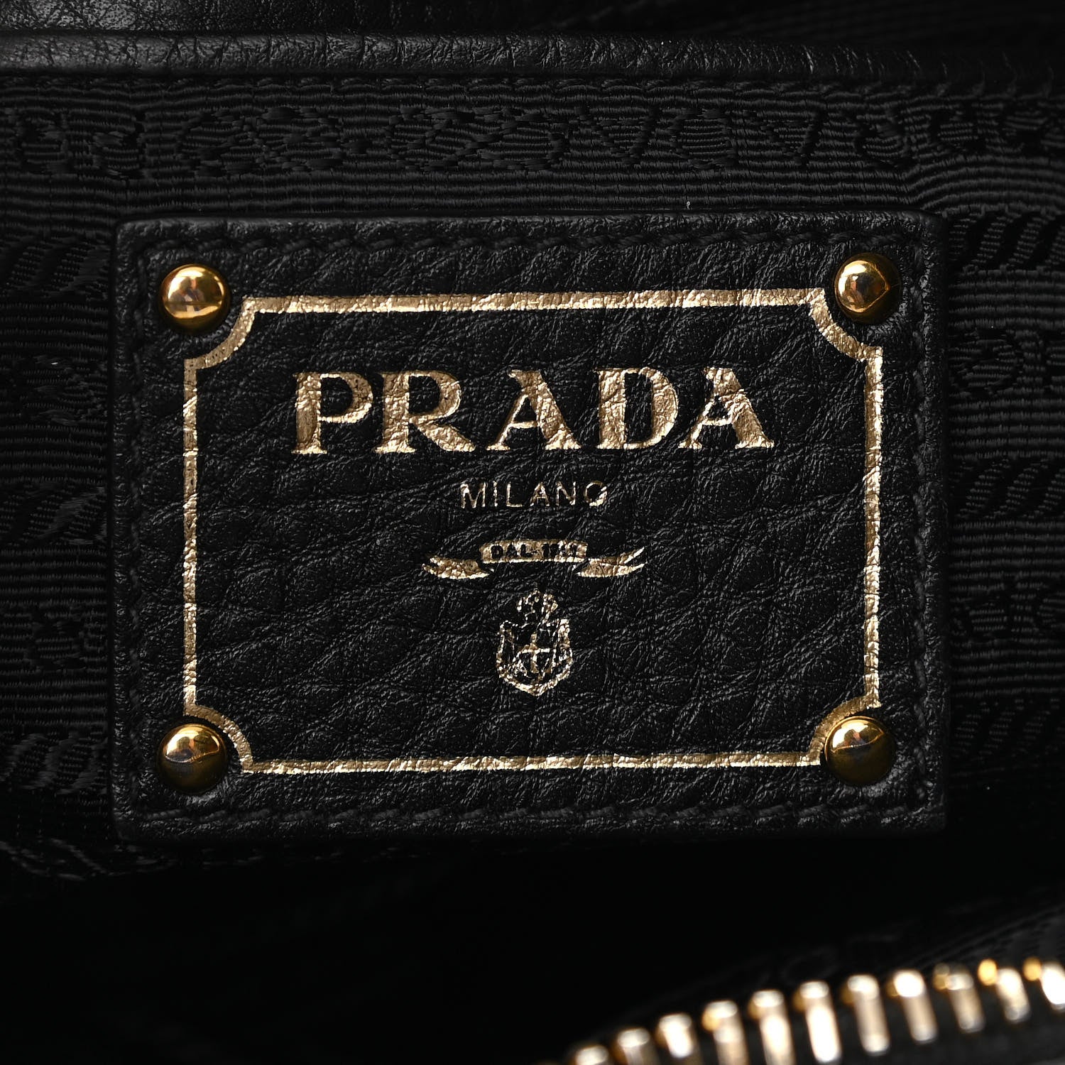Prada Tessuto Nylon Vitello Daino Tote Black 5 of 8