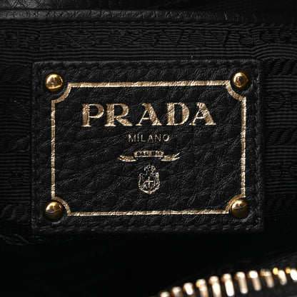 Prada Tessuto Nylon Vitello Daino Tote Black 5 of 8