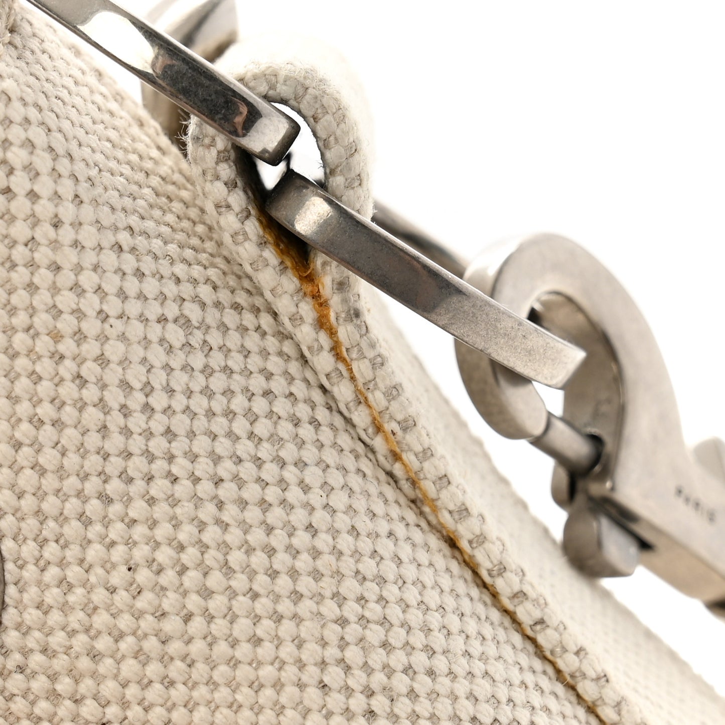 Canvas Mini Chevron Bucket Bag Grigio
