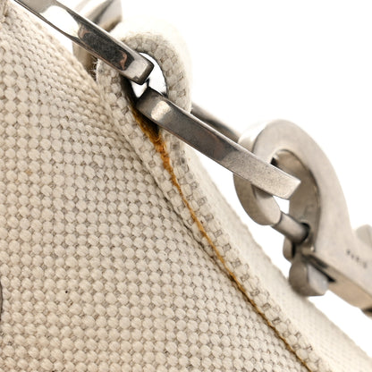Saint Laurent Canvas Mini Chevron Bucket Bag Grigio 14 of 14
