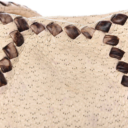 Bottega Veneta Cervo Deerskin Perforated Pekary Hobo Cream 8 of 11
