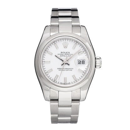 Rolex Stainless Steel 26mm Oyster Perpetual Datejust Watch White 179160 1 of 7