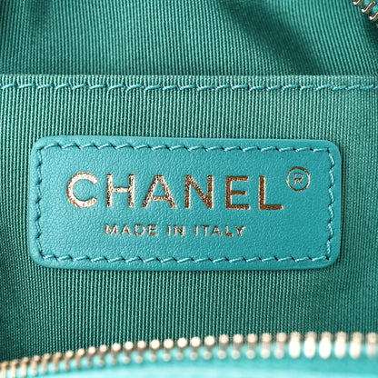 Chanel Calfskin Stitched Enamel CC Camera Case Bag Green 6 of 9