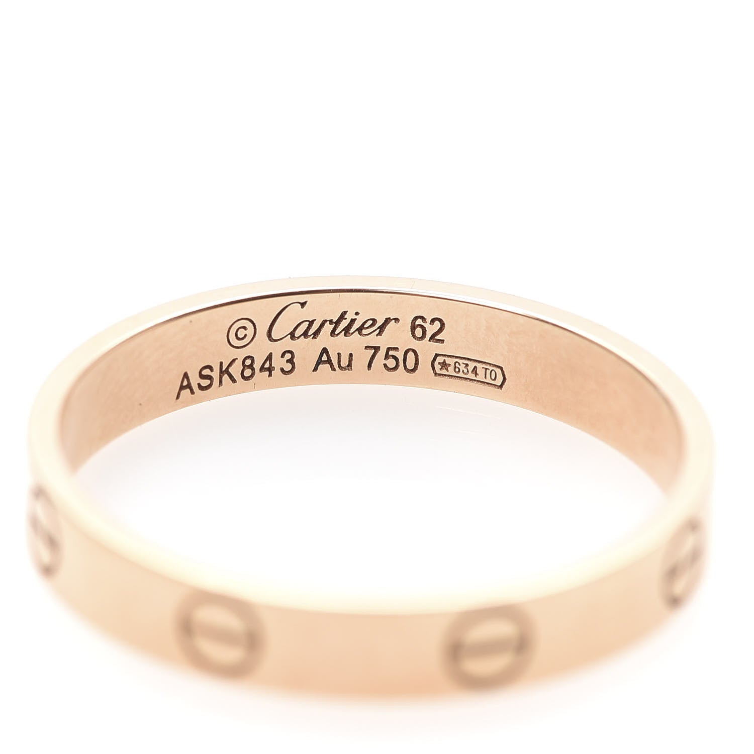 Cartier 18K Pink Gold 3.5mm LOVE Wedding Band Ring 62 10 4 of 4